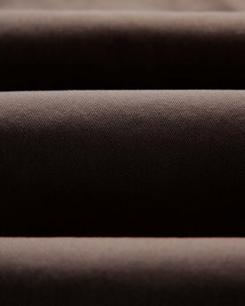 material shot of the fabric on The Straight Foundation Pant in Organic Espresso, Bottoms by Taylor Stitch