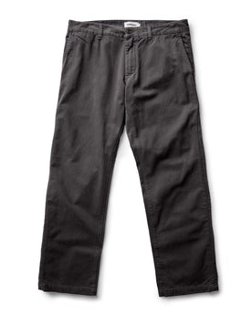 flatlay of The Straight Foundation Pant in Organic Faded Black, Bottoms by Taylor Stitch