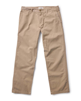 flatlay of The Straight Foundation Pant in Organic Khaki, Bottoms by Taylor Stitch