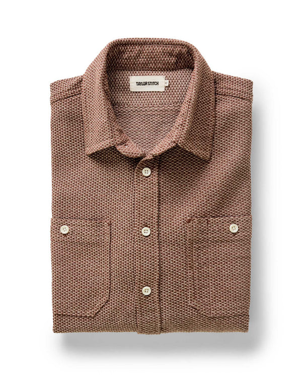 The Utility Shirt in Brick Sashiko