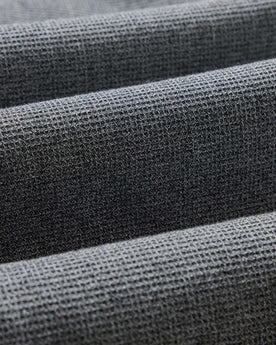 material shot of the fabric on The Jack in Charcoal Twist Waffle, Wovens by Taylor Stitch