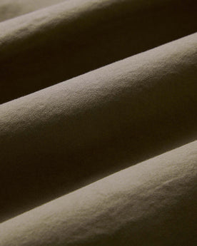 material shot of the fabric on The Jack in Smoked Olive Oxford, Wovens by Taylor Stitch