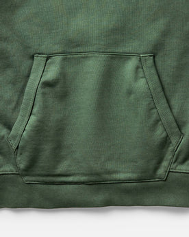 material shot of the pocket on The Shop Hoodie in Ivy French Terry, Knits by Taylor Stitch