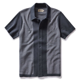 The Button Down Polo in Marine Seed Stitch - featured image