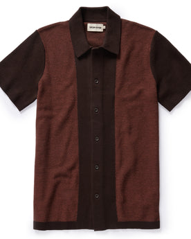 flatlay of The Button Down Polo in Morita Seed Stitch, Knits by Taylor Stitch