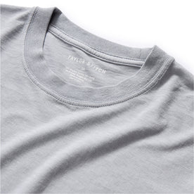 material shot of the collar on The Cotton Hemp Tee in Tradewinds