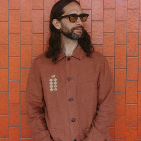 The Embroidered Ojai Jacket in Dried Guajillo Hemp - featured image