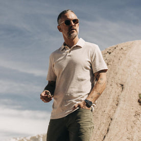 The Herringbone Polo in Heather Oat - featured image