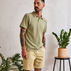 The Herringbone Polo in Heather Sage - featured image