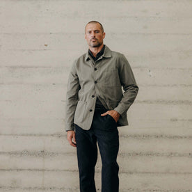 The Ojai Jacket in Organic Smoked Olive Foundation Twill - featured image