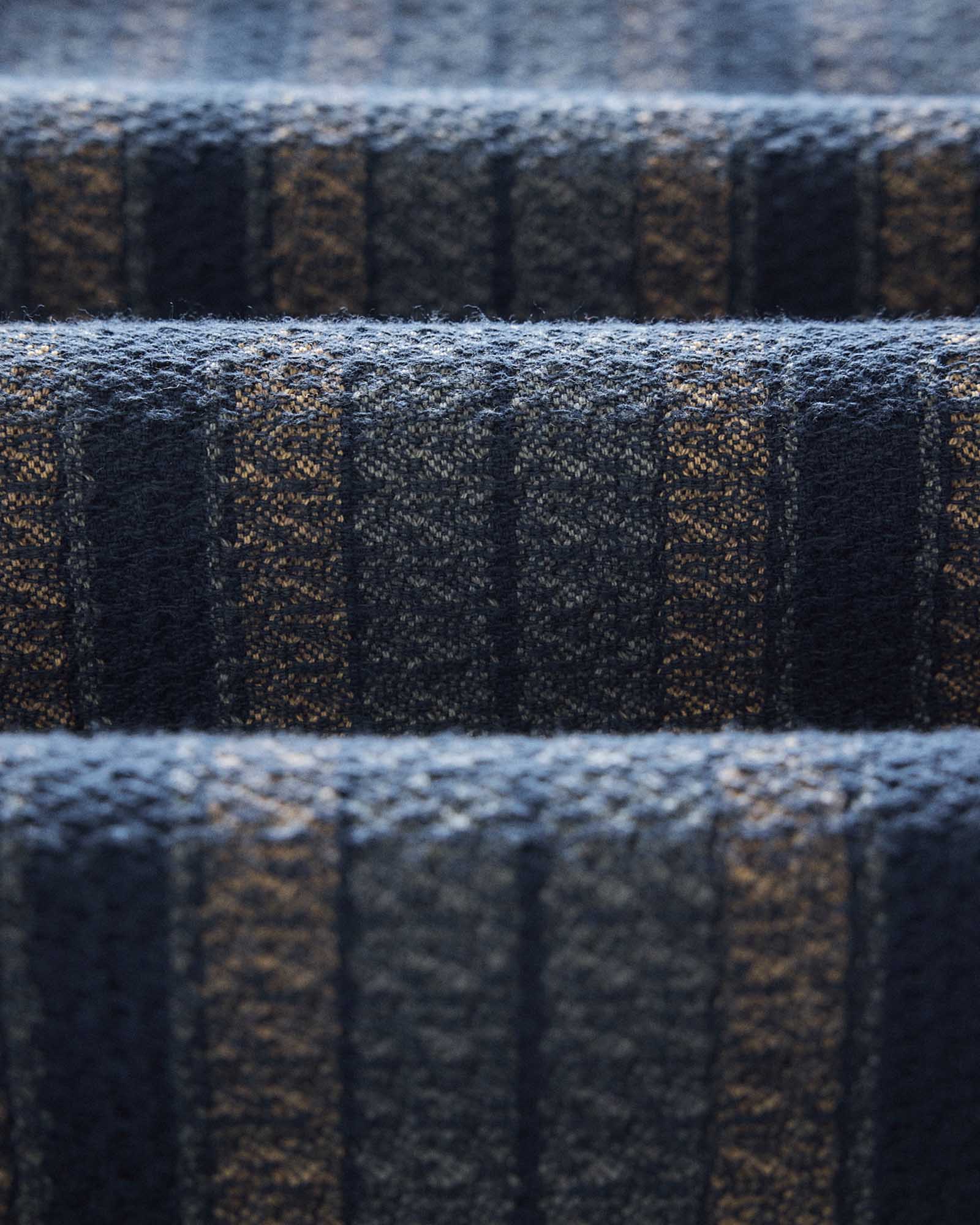 material shot of the waistband on The Apres Pant in Marine Stripe, Bottoms by Taylor Stitch