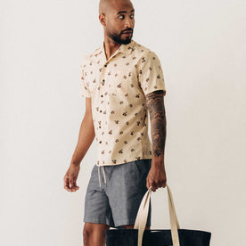 The Short Sleeve Hawthorne in Almond Floral - featured image