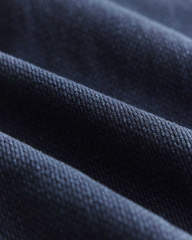 material shot of the fabric on The Crew Jacket in Raw Indigo Sashiko, Outerwear by Taylor Stitch
