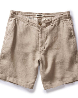 flatlay of The Easy Short in Natural Linen, Bottoms by Taylor Stitch