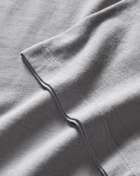 material shot of the cuffs on The Organic Cotton Tee in Overcast, Knits by Taylor Stitch