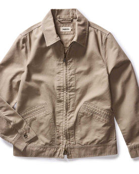 flatlay of The Shifter Jacket in Baked Soil Canvas, Outerwear by Taylor Stitch