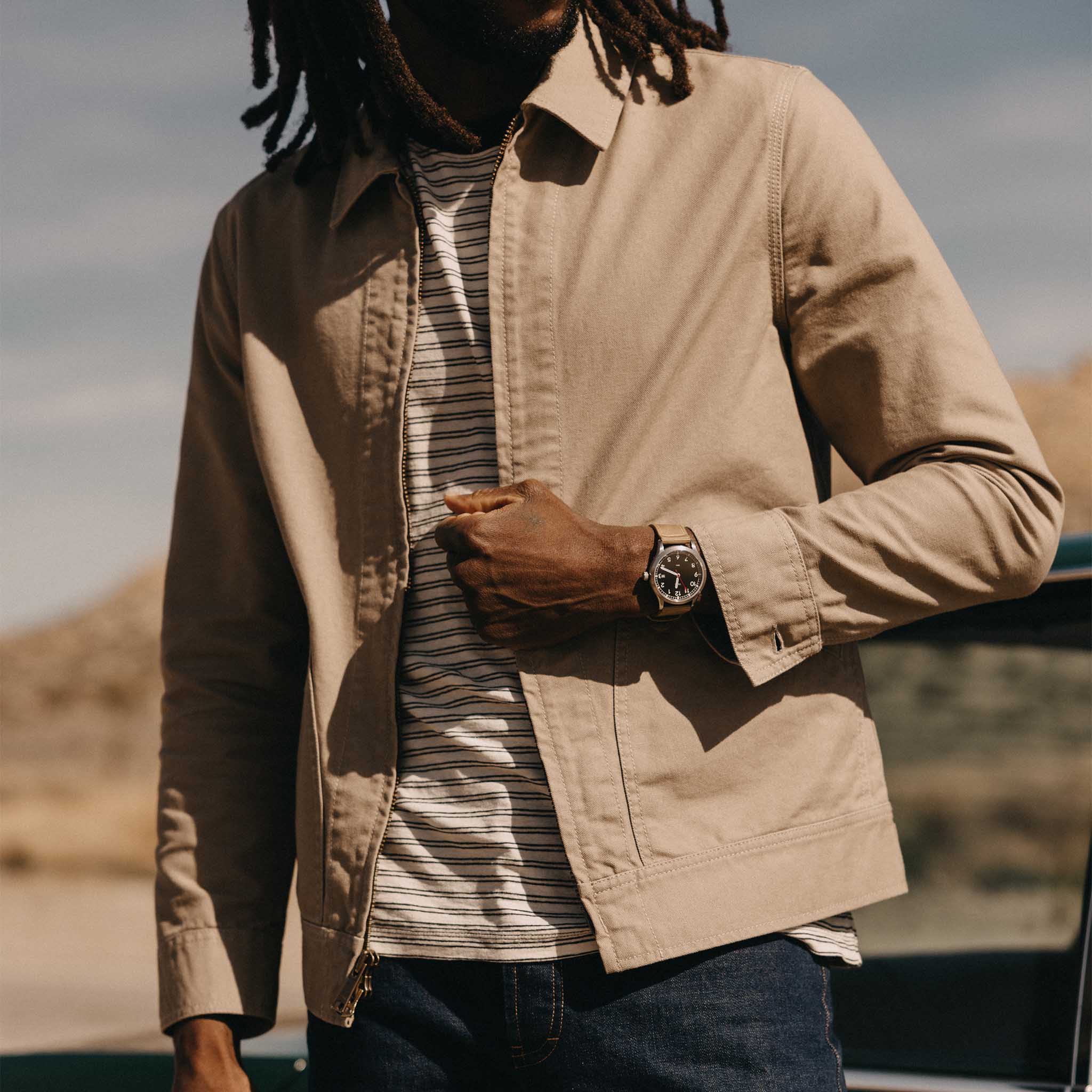 The Shifter Jacket in Baked Soil Canvas | Taylor Stitch