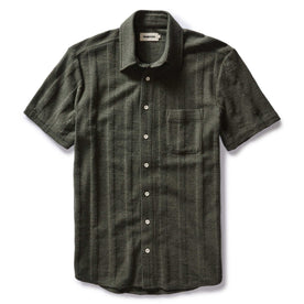 The Short Sleeve California in Heather Olive Pointelle Stripe - featured image