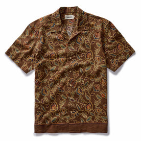 The Short Sleeve Davis Shirt in Burnt Toffee Print - featured image
