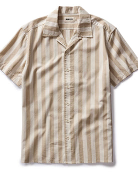 flatlay of The Short Sleeve Davis Shirt in Sandbar Stripe, Wovens by Taylor Stitch