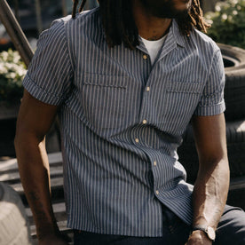 The Tulum Shirt in Midnight Stripe - featured image