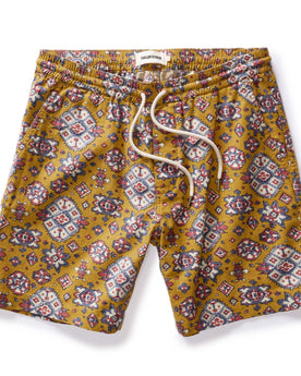 flatlay of The Apres Short in Tarnished Gold, Bottoms by Taylor Stitch