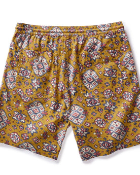 flatlay of the back of The Apres Short in Tarnished Gold, Bottoms by Taylor Stitch