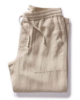 folded flatlay of The Breakwater Pant in Natural Herringbone, Bottoms by Taylor Stitch
