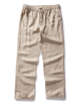 flatlay of The Breakwater Pant in Natural Herringbone, Bottoms by Taylor Stitch