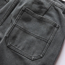 material shot of the back pockets on The Camp Short in Coal Chipped Canvas