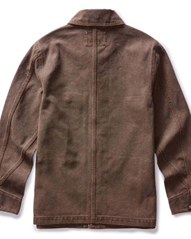 flatlay of the back of The Fremont Jacket in Aged Penny Chipped Canvas, Outerwear by Taylor Stitch