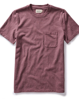 flatlay of The Heavy Bag Tee in Dried Cherry, Knits by Taylor Stitch