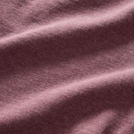 material shot of the fabric on The Heavy Bag Tee in Dried Cherry