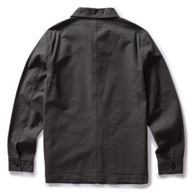 flatlay of the back of The Ojai Jacket in Faded Black Seersucker
