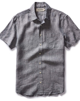 flatlay of The Short Sleeve California in Faded Navy Hemp, Wovens by Taylor Stitch