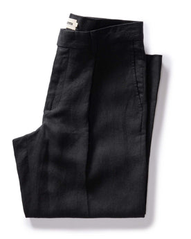 folded flatlay of The Thomas Trouser in Coal Linen Twill, Bottoms by Taylor Stitch