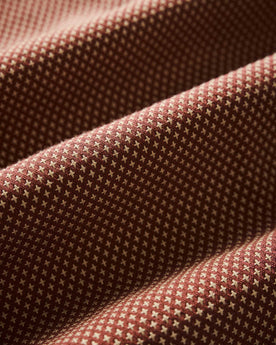 material shot of the fabric on The Conrad Shirt in Fired Brick Dobby, Wovens by Taylor Stitch