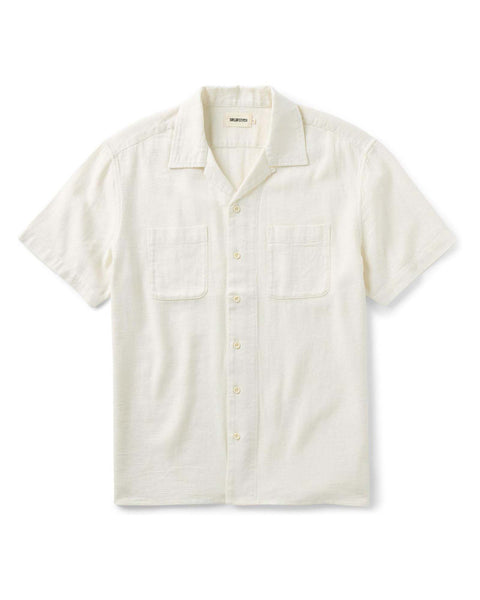 The Conrad Shirt in Vintage White Linen - M - 40