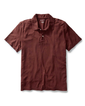 The Cotton Hemp Polo in Black Cherry