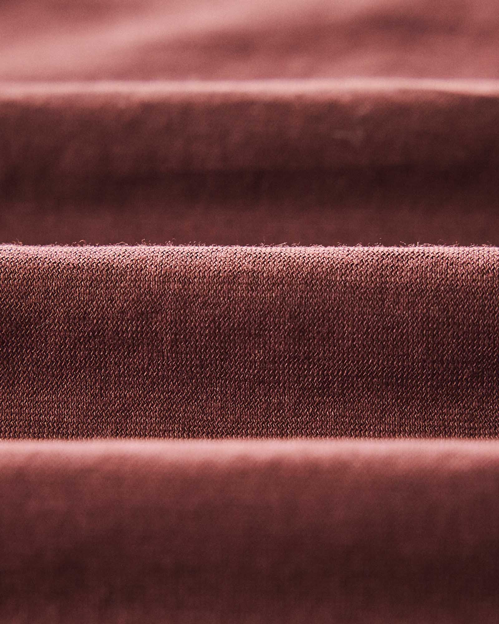 material shot of the fabric on The Cotton Hemp Polo in Black Cherry, Knits by Taylor Stitch