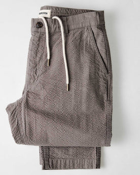 folded flatlay of The Easy Pant in Canteen Seersucker, Bottoms by Taylor Stitch