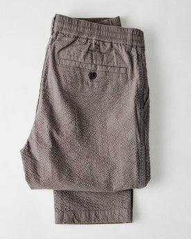 folded flatlay of the back of The Easy Pant in Canteen Seersucker, Bottoms by Taylor Stitch