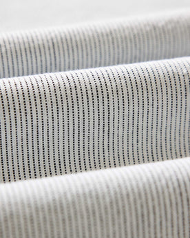 material shot of the fabric on The Exhaust Shirt in Natural Stripe, Wovens by Taylor Stitch