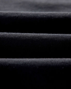 material shot of the fabric on The Pacific Polo in Black Indigo Pique, Knits by Taylor Stitch