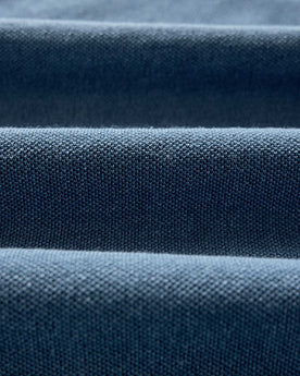 material shot of the fabric on The Pacific Polo in Washed Indigo Pique, Knits by Taylor Stitch