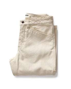 folded flatlay of The Painter Pant in Seeded Natural Chipped Canvas, Bottoms by Taylor Stitch