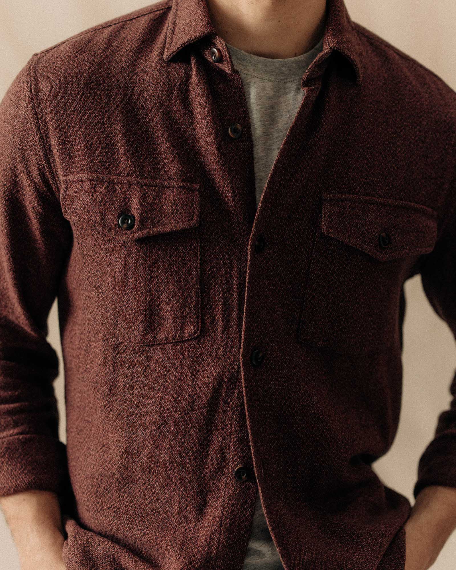 Picture of The Point Shirt in Burgundy - Men's