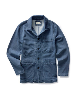 flaltay of The Primer Jacket in Washed Indigo Terry, Outerwear by Taylor Stitch