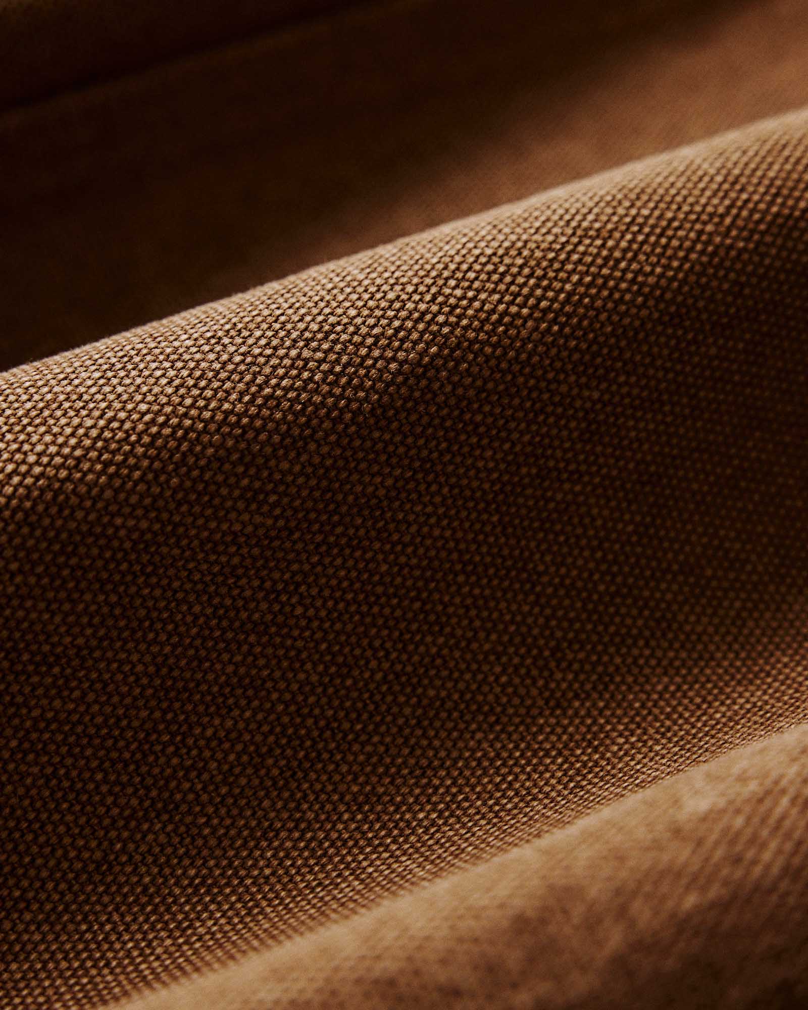 material shot of the fabric on The Ryder Jacket in Tobacco Chipped Canvas, Outerwear by Taylor Stitch
