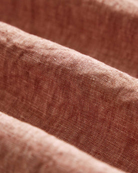 material shot of the fabric on The Short Sleeve California in Fired Clay Hemp, Wovens by Taylor Stitch